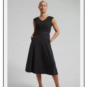 Athleta Ryder Open Back Dress, Black S